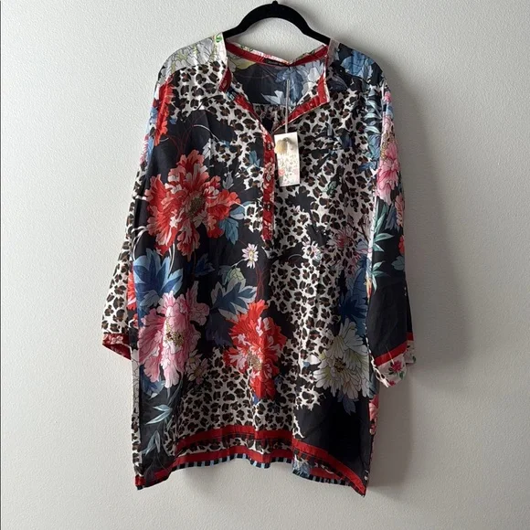 Johnny Was Ontari Cordia Tunic Floral Print Women's Top - Picture 1 of 8